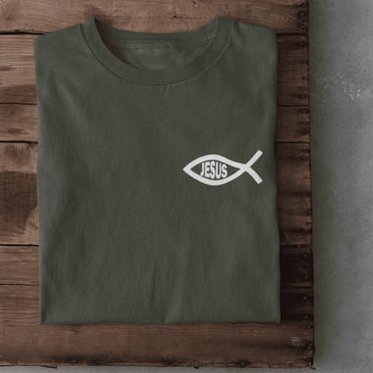 Eucharistischer Fisch mit Jesus - Damen Tshirt