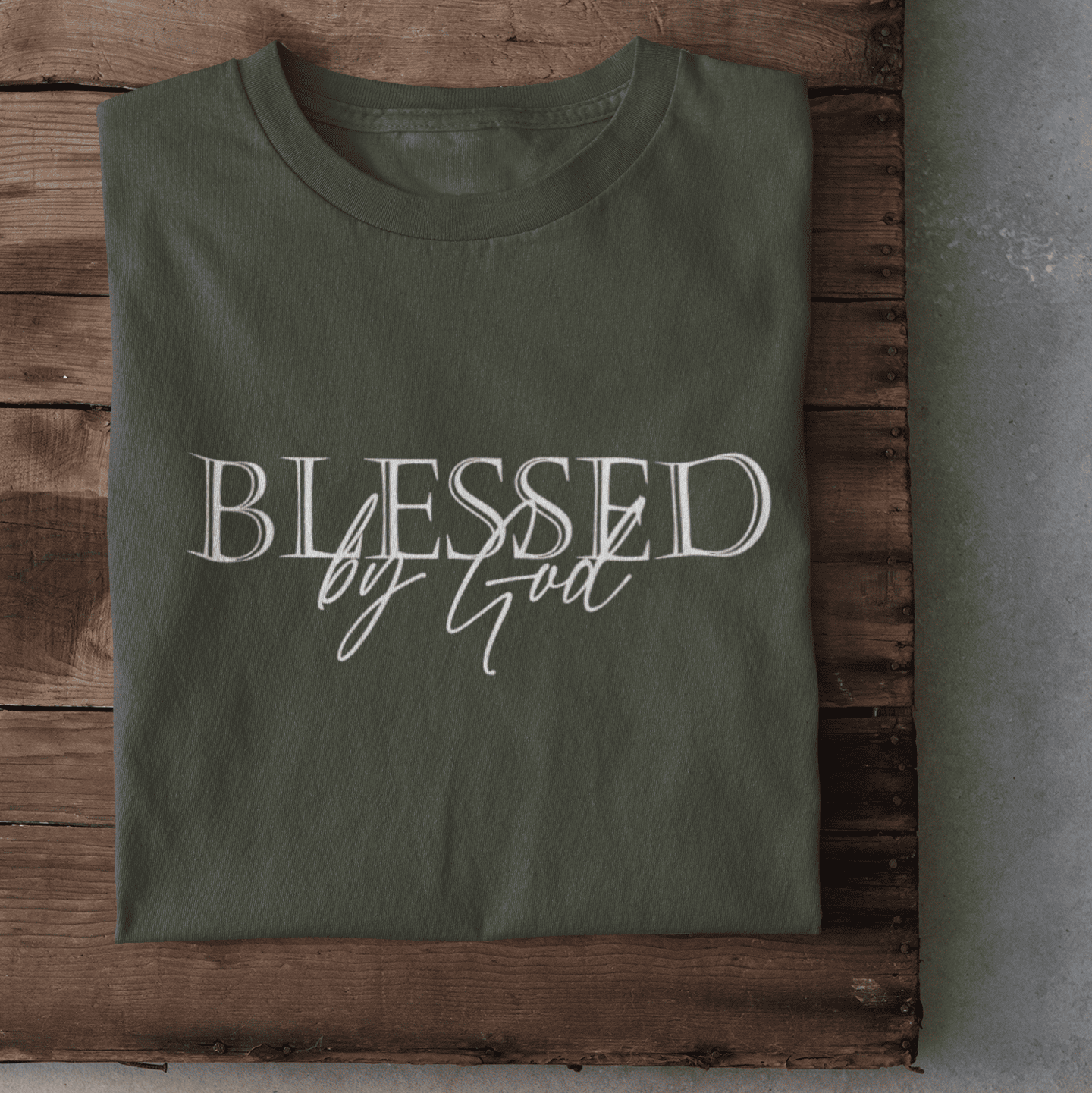 Blessed by god Schriftzug - Damen Tshirt