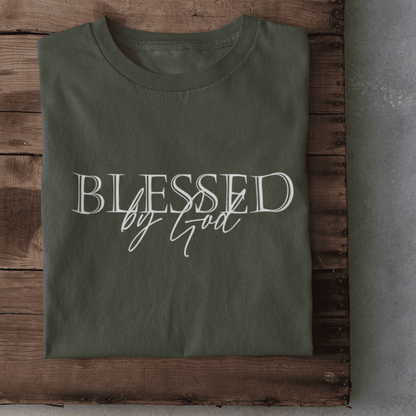 Blessed by god Schriftzug - Damen Tshirt