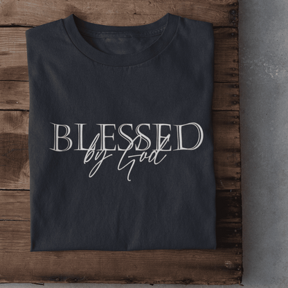 Blessed by god Schriftzug - Damen Tshirt