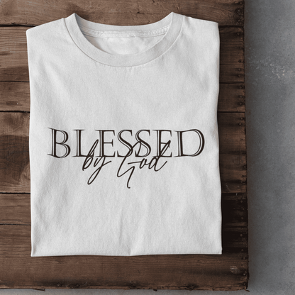 Blessed by god Schriftzug - Damen Tshirt