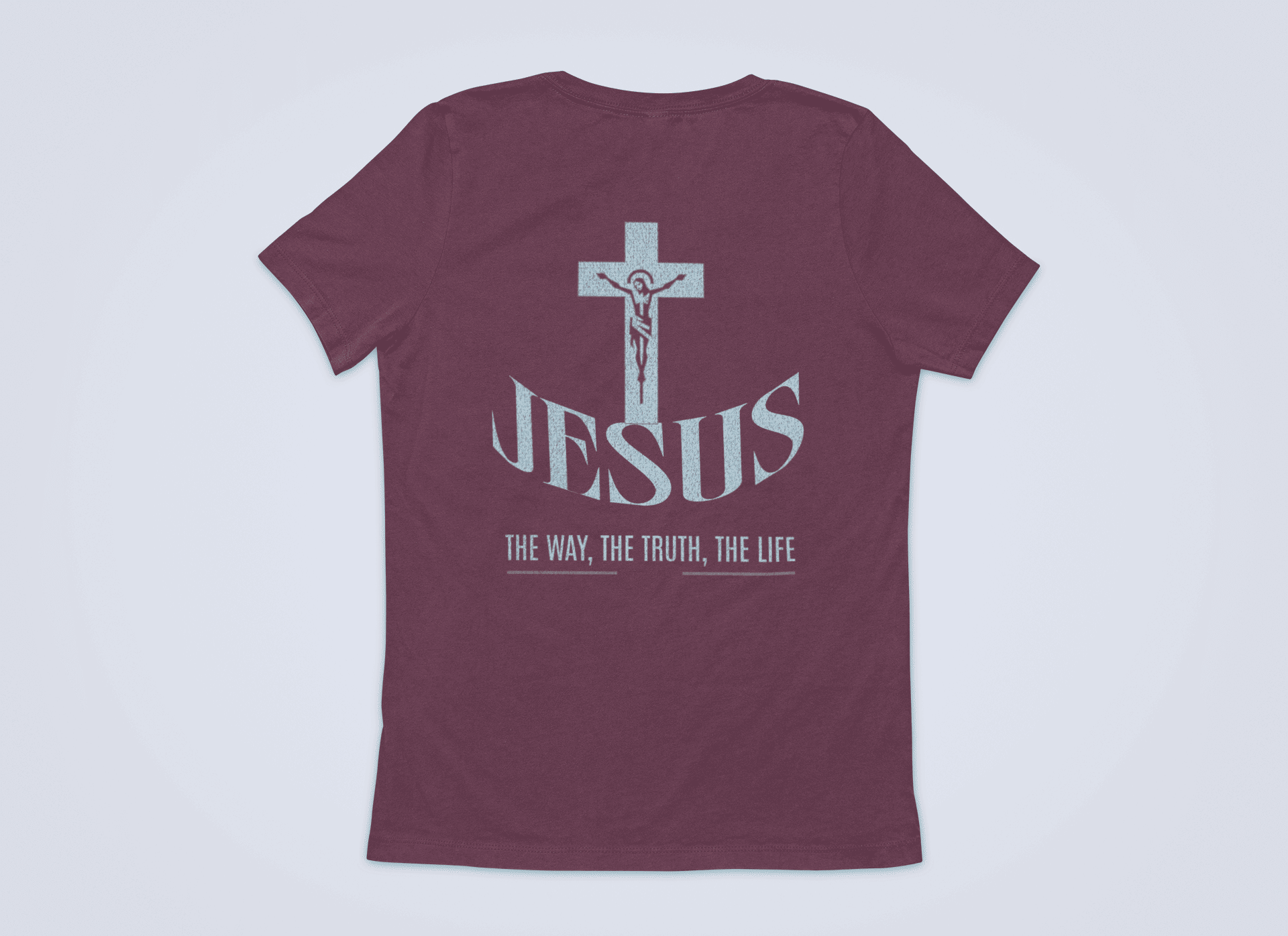Jesus the way, the trust, the life  Backprint - Herren Tshirt