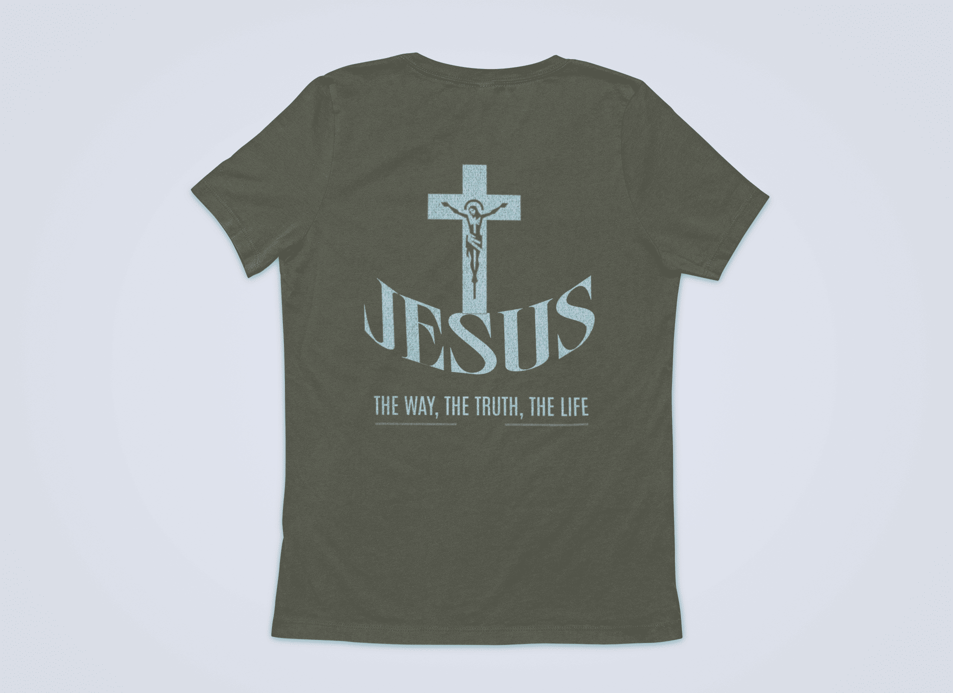 Jesus the way, the trust, the life  Backprint - Herren Tshirt
