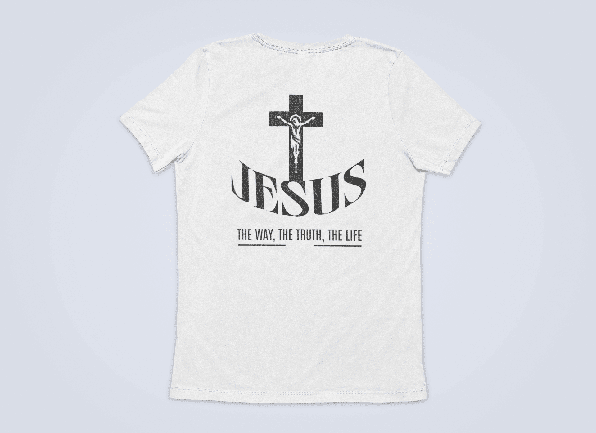 Jesus the way, the trust, the life  Backprint - Herren Tshirt