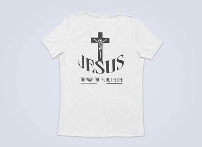 Jesus the way, the trust, the life  Backprint - Damen Tshirt