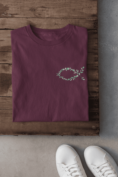 Eucharistischer Fisch Pflanzen -Damen Tshirt