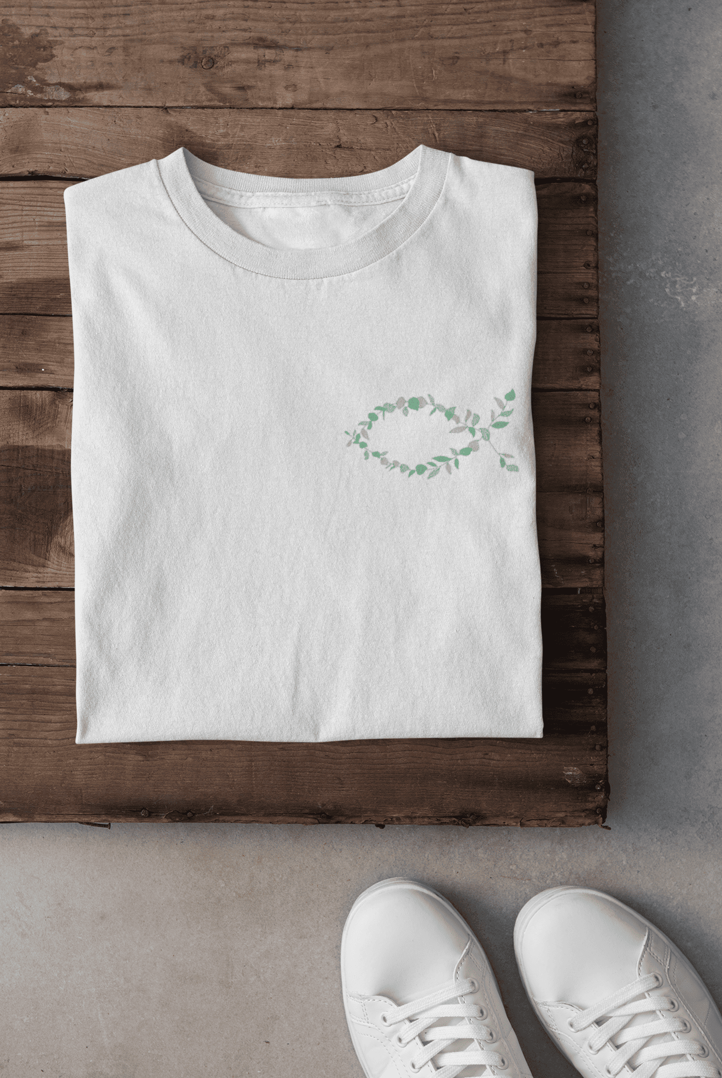 Eucharistischer Fisch Pflanzen -Damen Tshirt