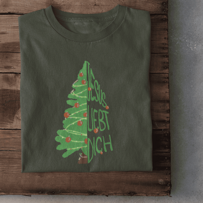 Jesus Weihnachtsbaum Damen Tshirt