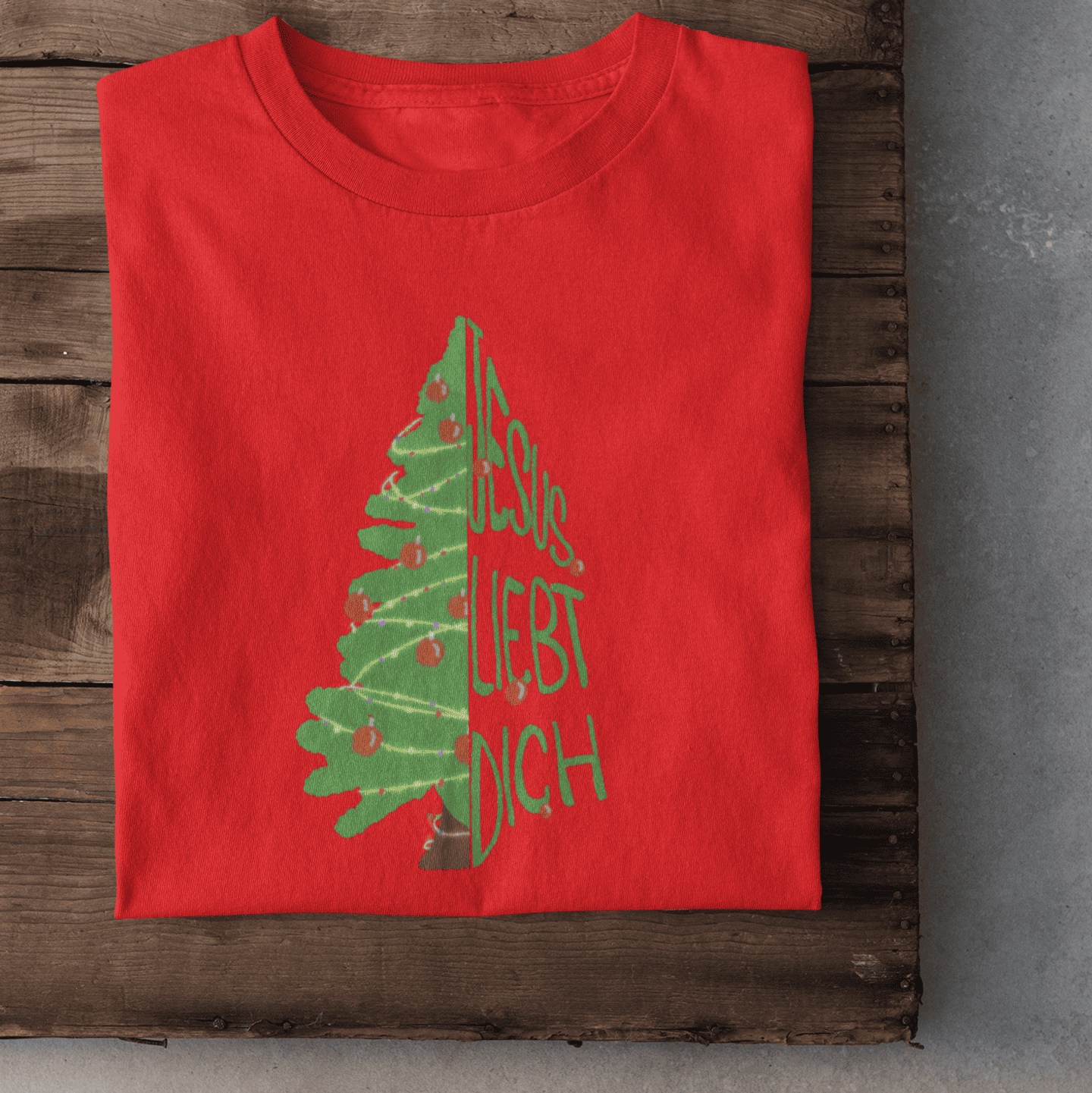 Jesus Weihnachtsbaum Damen Tshirt
