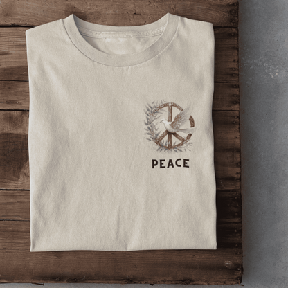 Peace Logo auf der Brust Damen Tshirt