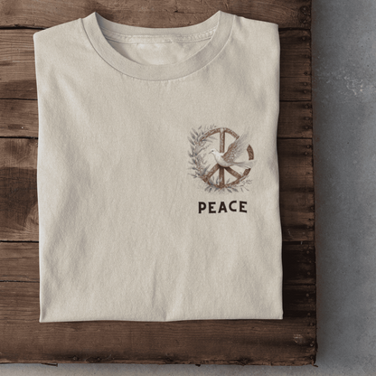 Peace Logo auf der Brust Herren Tshirt