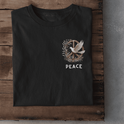 Peace Logo auf der Brust Herren Tshirt