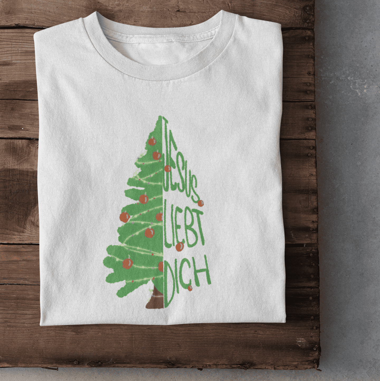 Jesus Weihnachtsbaum Damen Tshirt
