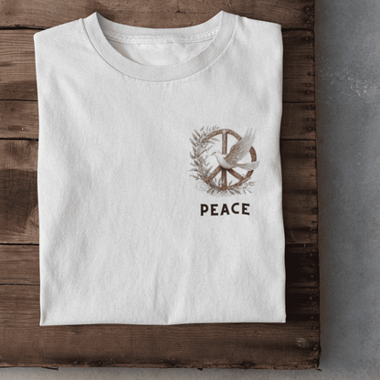 Peace Logo auf der Brust Damen Tshirt