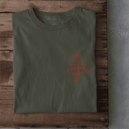 Eucharistischer Fisch mit Kreuz - Damen T-Shirt