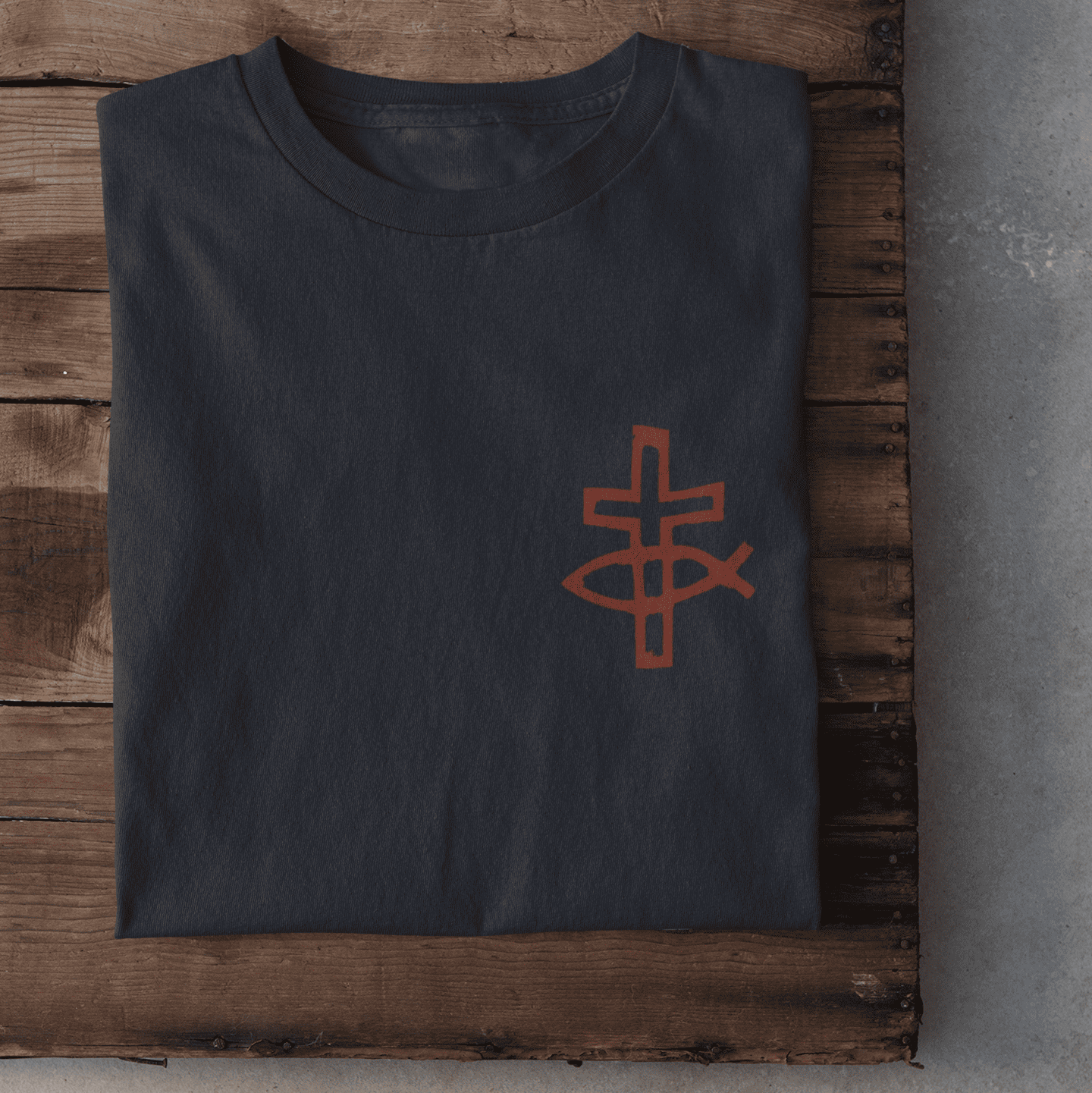 Eucharistischer Fisch mit Kreuz - Damen T-Shirt