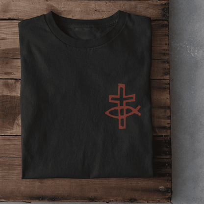 Eucharistischer Fisch mit Kreuz - Damen T-Shirt