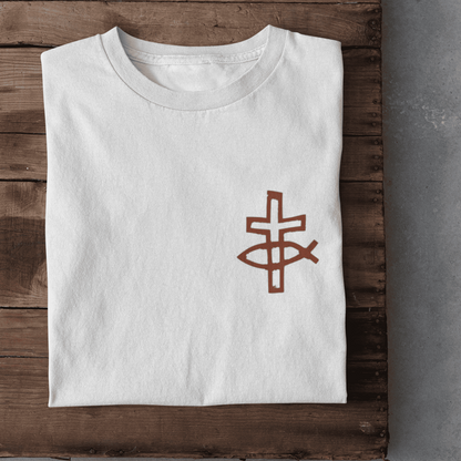Eucharistischer Fisch mit Kreuz - Damen T-Shirt