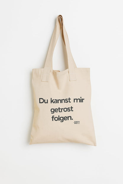 Tragetasche - Du kannst mir getrost folgen