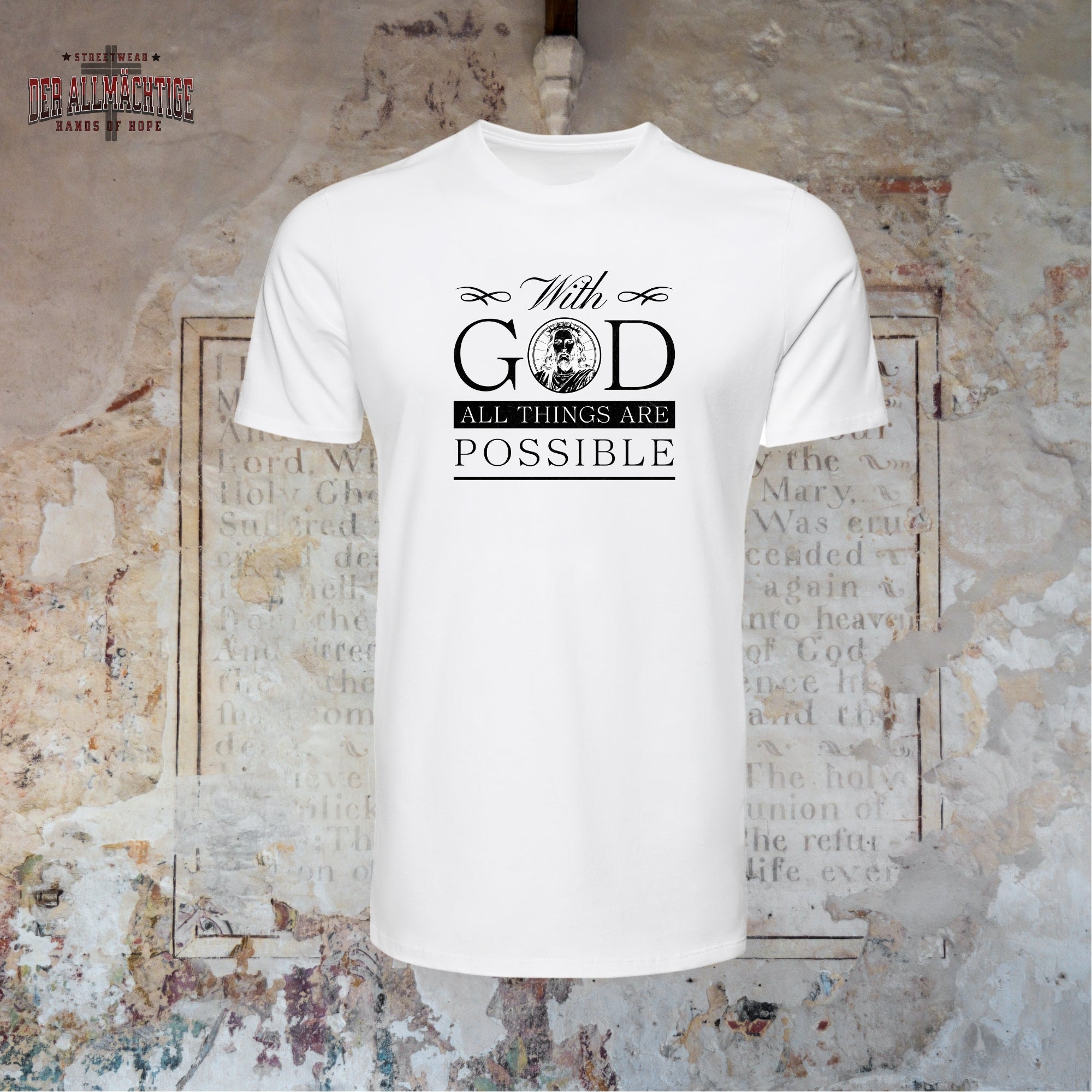 With God all Things are possible Herren Premium Tshirt