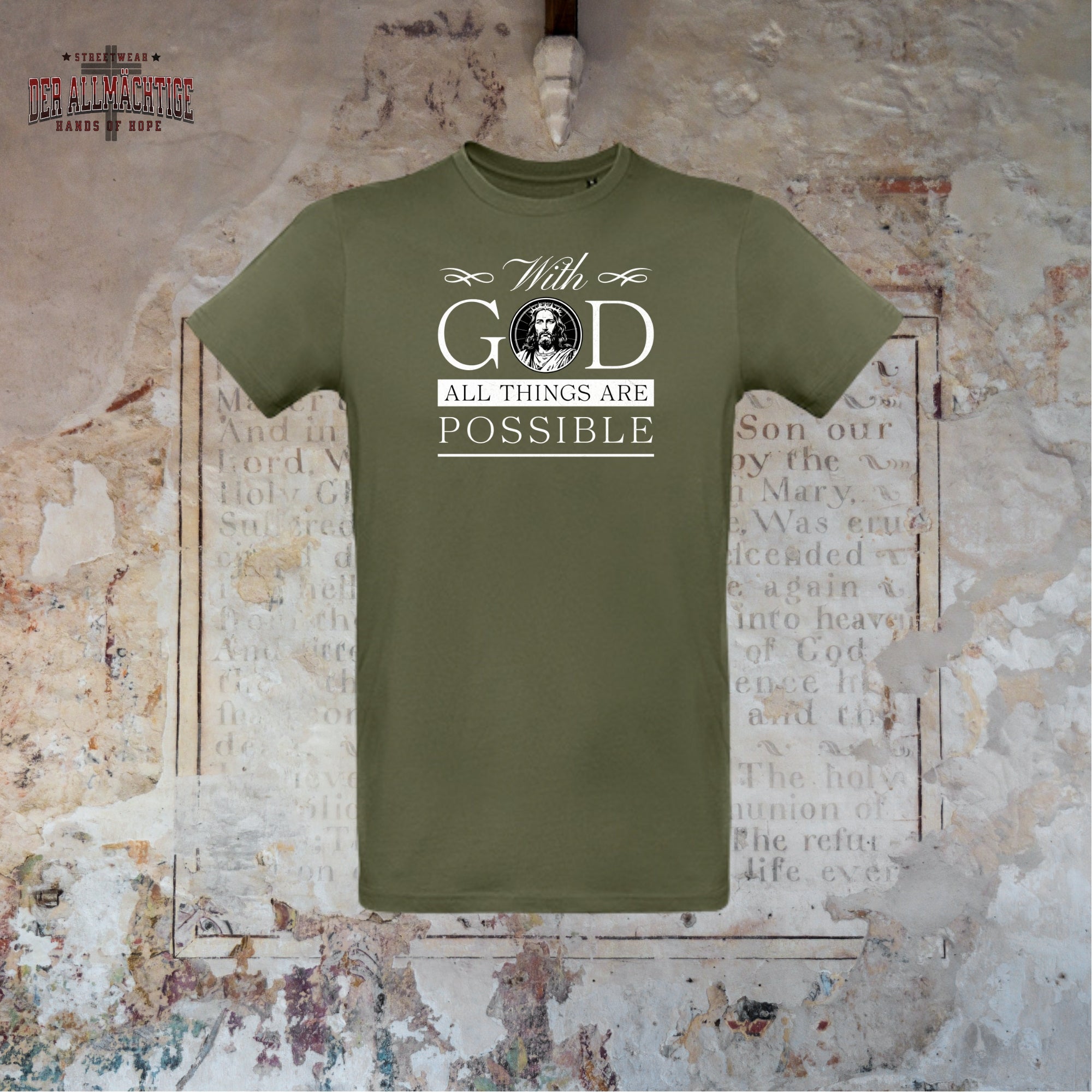 With God all Things are possible Herren Premium Tshirt