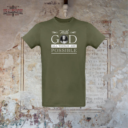 With God all Things are possible Herren Premium Tshirt
