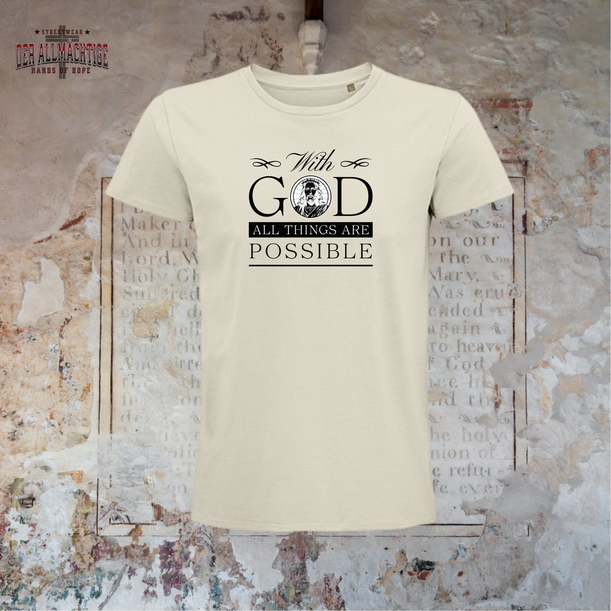 With God all Things are possible Herren Premium Tshirt