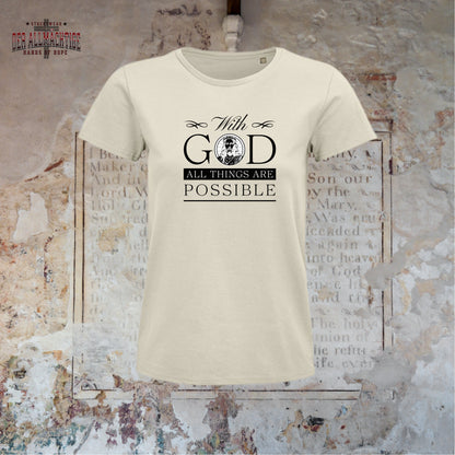 With God all Things are possible Damen Premium Tshirt