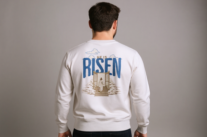 Christliches Herren Sweatshirt – He is Risen - Christliches Statement