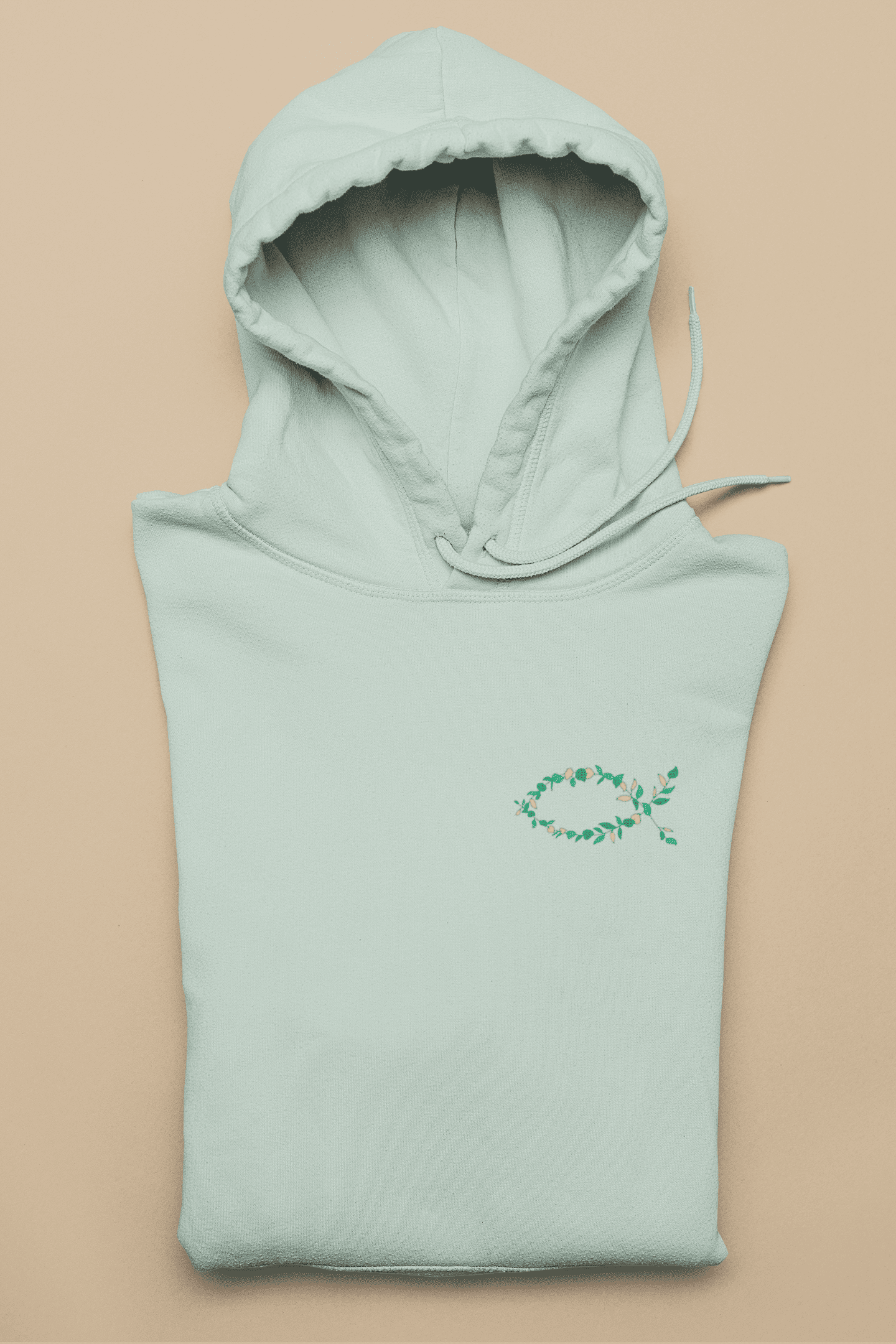 Eucharistischer Fisch Pflanzen -Damen Hoodie