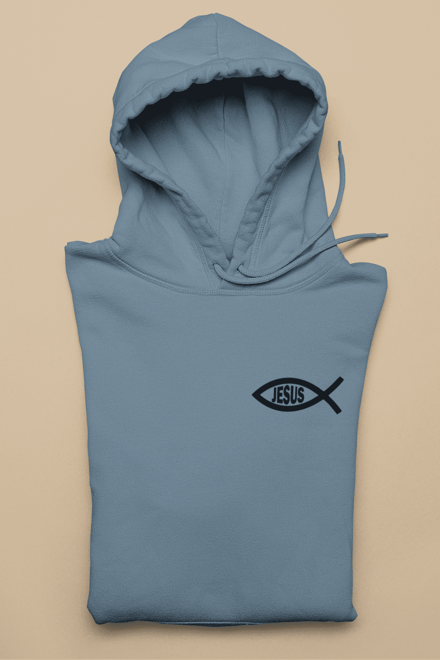 Eucharistischer Fisch mit Jesus  - Herren Hoodie