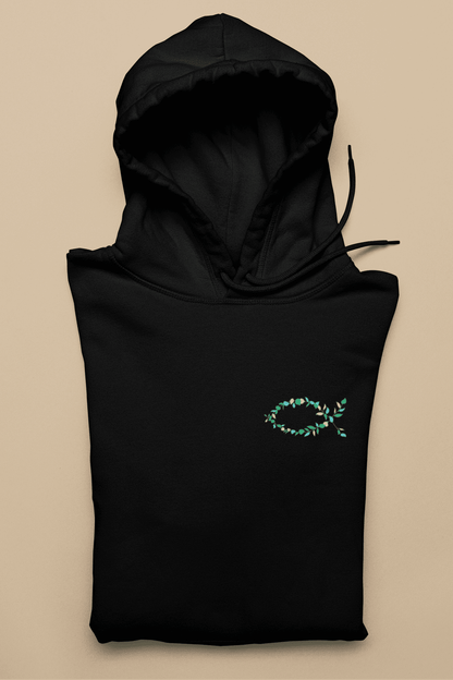 Eucharistischer Fisch Pflanzen -Damen Hoodie