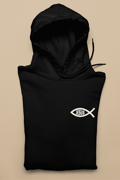 Eucharistischer Fisch mit Jesus  - Damen Hoodie
