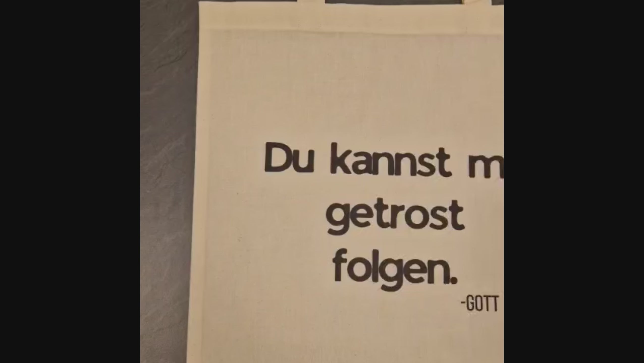 Tragetasche - Du kannst mir getrost folgen