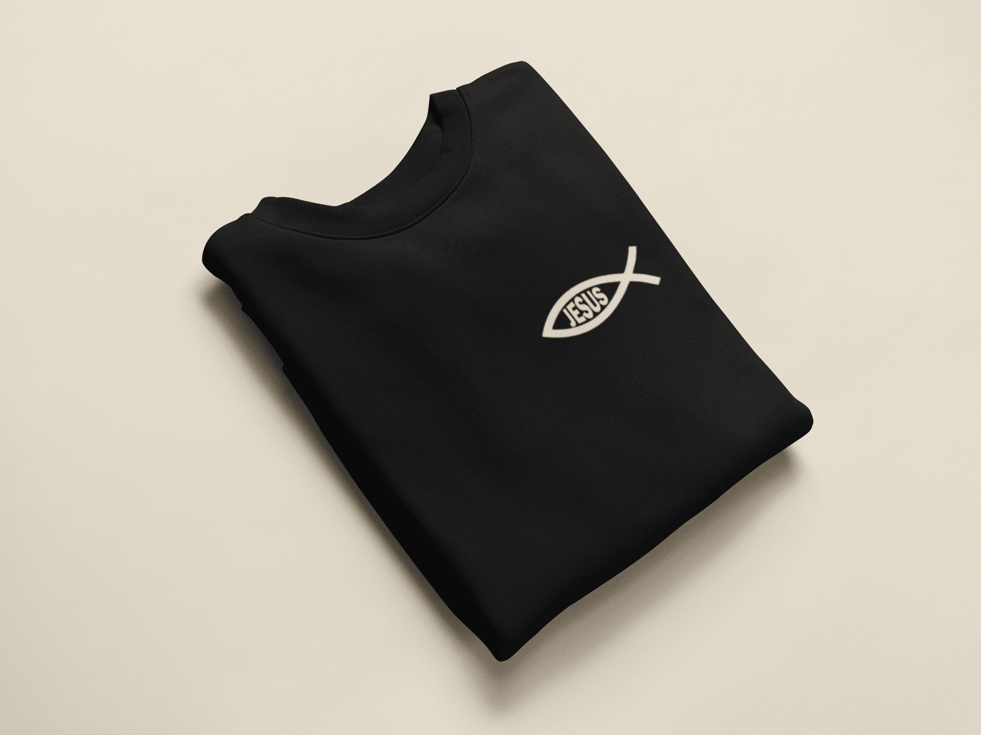 Eucharistischer Fisch mit Jesus - Herren Sweatshirt