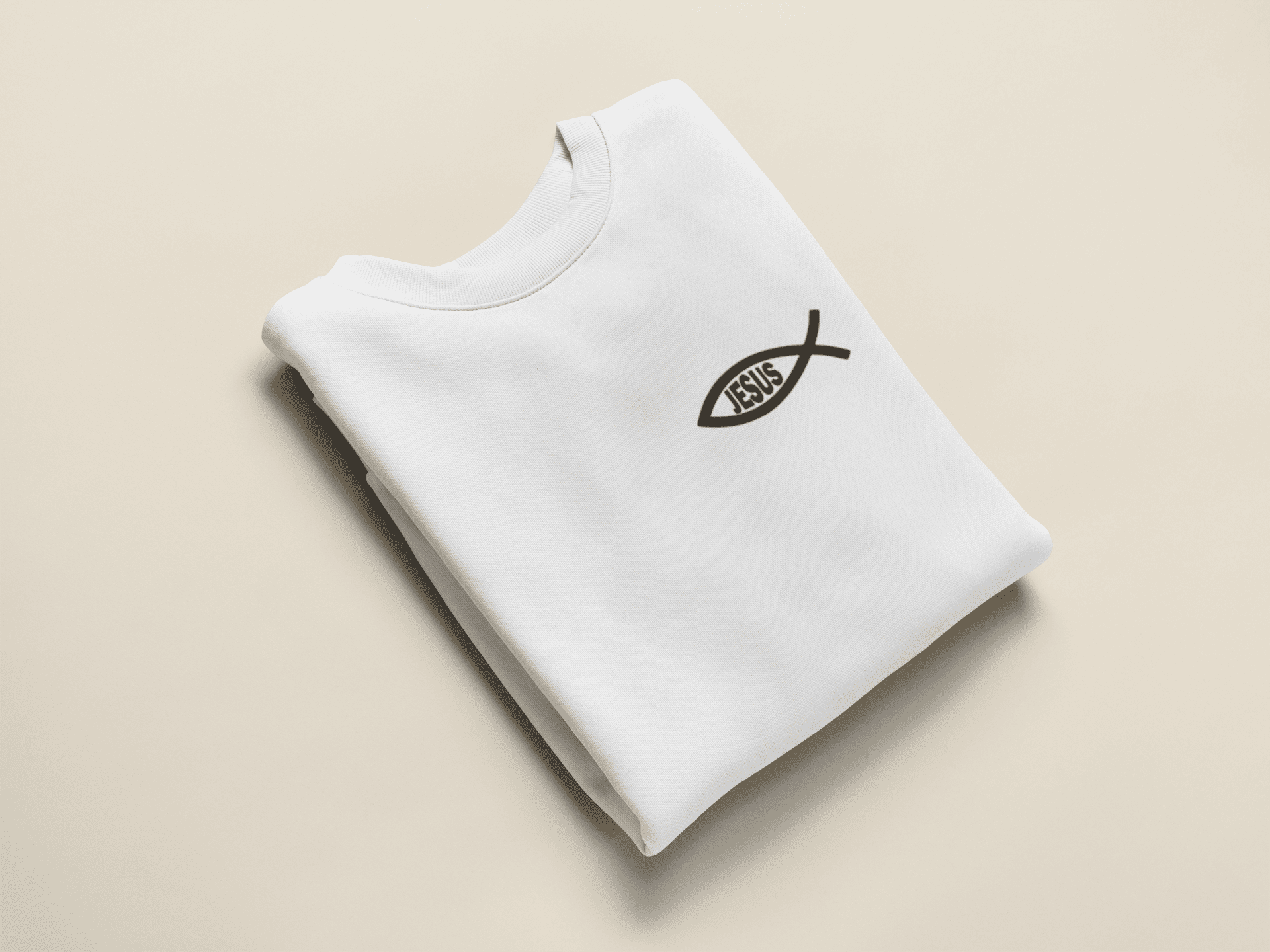 Eucharistischer Fisch mit Jesus - Herren Sweatshirt